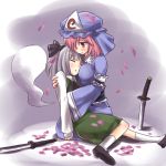  konpaku_youmu konpaku_youmu_(ghost) lowres manekinukotei saigyouji_yuyuko touhou 