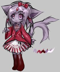  animal_print bad_source bat_wings color_guide colored_skin espeon forehead_jewel head_wings highres leopard_print lottie_(gravyalloverhim) personification pokemon purple_hair purple_skin raccoon_tails_(hairstyle) red_suit suit third-party_source vampire violet_eyes wings 