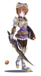  arakimaki armor brown_hair fantasy fantasy_earth_zero original purple_eyes shield short_hair sword violet_eyes weapon 
