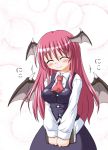  head_wings inasaki_shirau koakuma shubesuta smile touhou 