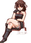  crossed_legs cute_&amp;_girly_(idolmaster) dark_haruka idolmaster nekonote sitting 