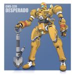  character_name clenched_hand desperado_(gundam_age) gundam gundam_age hardhat helmet highres holding holding_shovel looking_down mao_(6r) mecha no_humans shovel solo standing visor 