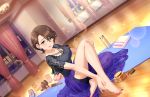  black_hair blue_eyes blush dress idolmaster_cinderella_girls_starlight_stage shinohara_rei short_hair 