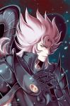  1boy armor daisy_flauriossa gauntlet harpy_valentine looking_to_the_side male pink_hair saint_seiya shining_armor smile wavy_hair 