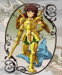  1boy armor golden_armor highres libra_dohko male mizuhara_aki posing saint_seiya solo 