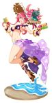  1girl black_footwear breasts disgaea full_body gun high_heels highres holding holding_gun holding_weapon iwasi-r looking_at_viewer makai_senki_disgaea_5 medium_breasts open_mouth pink_hair pointy_ears ponytail seraphina_(disgaea) short_hair skirt smile solo violet_eyes water_gun weapon 