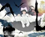  bat bats blue_eyes cat_ears cloud clouds hazuki komame_(wanton) moon tsukuyomi_moonphase 