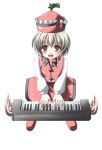  chibi hat instrument instruments keyboard keyboard_(instrument) lowres lyrica_prismriver short_hair silver_hair solo subaru_noji touhou 