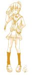  cardigan genderswap highres kyon kyonko ponytail school_uniform solo suzumiya_haruhi_no_yuuutsu 