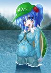  blue_hair kawashiro_nitori lowres touhou wet_clothes 