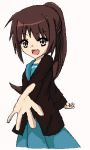  hand hands kyon kyonko lowres outstretched_arm outstretched_hand ponytail reaching solo suzumiya_haruhi_no_yuuutsu 