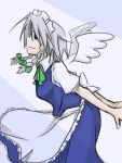  izayoi_sakuya maid touhou white_hair wings 