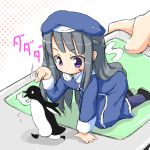  bird kojima_tsuma lowres minigirl penguin poke poking urara urara_(baby_princess) 