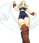  blonde_hair bodysuit cloth final_fantasy final_fantasy_xii from_below greaves jinroku penelo solo twintails 