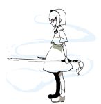 konpaku_youmu_(ghost) monochrome myon shikai shikai_(iesiki_56) sword touhou weapon 