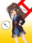  genderswap kyon kyonko okina_sai ponytail school_uniform solo suzumiya_haruhi_no_yuuutsu 