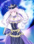  1girl book closed_mouth dress fire_emblem fire_emblem:_three_houses fire_emblem_heroes fur_trim gloves hair_ornament hat highres holding holding_book long_hair lysithea_von_ordelia pink_eyes rimooo_n smile solo twitter_username white_gloves white_hair 