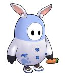  animal_ear_fluff animal_ears arms_at_sides black_eyes buttons carrot carrot_print commentary_request cosplay fall_guy fall_guys flats food_print full_body hololive looking_away looking_to_the_side rabbit_ears solid_oval_eyes standing tachi-e tomoyohi transparent_background usada_pekora usada_pekora_(cosplay) virtual_youtuber white_footwear white_fur white_skin 