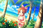  abe_nana bikini blush brown_eyes idolmaster_cinderella_girls_starlight_stage orange_hair short_hair 