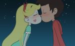  kiss marco_diaz night night_sky star_butterfly star_vs_the_forces_of_evil stars tagme 