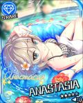  anastasia_(idolmaster) blue_eyes blush character_name dress grey_hair idolmaster idolmaster_cinderella_girls short_hair smile stars 