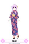  closed_mouth cowlick full_body hair_ornament highres japanese_clothes kimono mainichi_compile_heart nepgear neptune_(series) purple_hair smile standing tsunako violet_eyes yukata 
