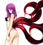  black_sclera blood kamishiro_rize purple_hair red_eyes tentacles tokyo_ghoul 