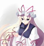  bow dress hair_bow hat long_hair purple_eyes ribbon seo_tatsuya touhou yakumo_yukari 