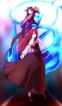  bat_wings chirigami-san hat head_wings headwings koakuma long_hair patchouli_knowledge purple_eyes purple_hair red_eyes red_hair redhead touhou violet_eyes wings 