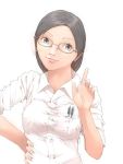  akinbo_(hyouka_fuyou) glasses nurse original tagme 