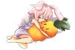  bunny_ears carrot kumuiutabito lowres pillow pillow_hug pillows rabbit_ears sleeping 