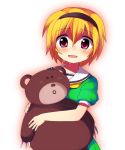  hairband higurashi_no_naku_koro_ni houjou_satoko mei red_eyes short_hair stuffed_animal stuffed_toy teddy_bear 