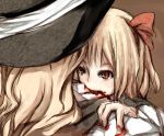  blonde_hair blood blood_sucking from_behind hands kirisame_marisa mishima_hiroji multiple_girls red_eyes rumia sketch touhou vampire 