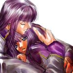  cousins crossempire fire_emblem:_seisen_no_keifu fire_emblem_genealogy_of_the_holy_war hug lakche lakche_(fire_emblem) lowres purple_eyes purple_hair shanan shanan_(fire_emblem) short_hair tsukimichi_sawatari violet_eyes 