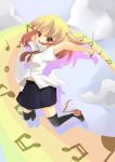  music musical_notes original rainbow rainbow_path thigh-highs thighhighs toda_ayu 