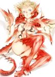  blue_eyes monster_hunter nishieda personification rathalos thighhighs 