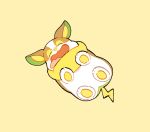  blush closed_eyes commentary_request fang full_body gen_8_pokemon nanaki_(mkmk_915) no_humans open_mouth paws pokemon pokemon_(creature) smile tail tongue tongue_out yamper yellow_background 