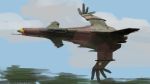  aircraft airplane fighter_jet flying highres hozumi_(ouchan) jet military military_vehicle motion_blur no_humans original science_fiction solo vehicle_focus 