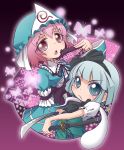  hat hitodama konpaku_youmu konpaku_youmu_(ghost) myon saigyouji_yuyuko touhou 