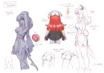  breasts concept_art highres la_pucelle legs nippon_ichi nomura_ryouji official_art prier production_art sketch thighs translation_request 