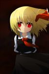  arms_behind_back blonde_hair hair_ribbon necktie oka_(artist) oka_(bananashoe) red_eyes ribbon rumia short_hair solo touhou 