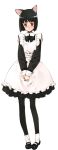  :o apron bangs black_hair blunt_bangs blush bob_cut bow bowtie cat_ears dress embarrassed flat_chest littlewitch_romanesque maid mary_janes official_art ooyari_ashito open_mouth oyari_ashito pantyhose pink_eyes shoes short_dress short_hair shoujo_mahou_gaku_little_witch_romanesque socks solo standing teie_(littlewitch) tillet transparent_background transparent_png wrist_cuffs 