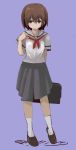  bag brown_eyes brown_hair hitotsubashi_yurie kamichu kamichu! satchel school_bag school_uniform sharekoube short_hair 