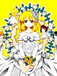  blonde_hair bouquet bouquets bride doll dolls dress flower kirisame_marisa mot touhou wedding_dress 