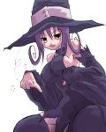  bare_shoulders blair hat purple_hair soul_eater star stars thigh-highs thighhighs toonaka witch_hat 