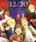  1girl 6+boys alcohol arra_sails arrow_(the_saga_of_darren_shan) beer beer_mug black_hair blonde_hair closed_eyes cup darren_shan drunk dual_persona facial_hair facial_scar gavner_purl guitar harkat_mulds holding holding_cup instrument kurda_smahlt larten_crepsley mika_ver_leth mug multiple_boys old_man orange_hair paris_skyle scar short_hair smile the_saga_of_darren_shan vanez_blane yamado 