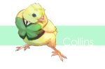  animal_focus animalization bird character_name collins_(dunkirk) dunkirk_(movie) green_vest necktie simple_background solo troposphere_(kane) vest 
