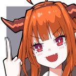  1girl chain&#039;s highres hololive kiryuu_coco middle_finger solo 