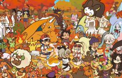 6+boys 6+girls :d :q ;d ahoge alcremie alolan_diglett amoonguss apple apple_core applin ash_ketchum autumn autumn_leaves barefoot basket bea_(pokemon) bede_(pokemon) berry_(pokemon) black_bodysuit black_collar black_footwear black_hair black_hoodie black_jacket blonde_hair blue_socks blue_vest bodysuit bodysuit_under_clothes boots bow_hairband box bright_pupils brown_eyes bush calyrex charizard cinderace closed_eyes closed_mouth coat collar collared_shirt commentary curly_hair dark-skinned_male dark_skin day decorate_(pokemon) deerling diglett dress dubwool earrings emolga eyelashes eyewear_on_head flame-tipped_tail flying_sweatdrops food foongus fruit gengar gloves goh_(pokemon) green_eyes green_footwear green_shirt grey_eyes grey_shirt grin grookey grubbin hairband hat hatterene headband highres holding holding_plate hood hoodie hop_(pokemon) in_tree inteleon jacket james_(pokemon) jessie_(pokemon) jewelry joltik klara_(pokemon) korrina_(pokemon) kricketina_kylie kricketot leaf lillie_(pokemon) long_hair looking_down marnie_(pokemon) marshmallow mew mew_(pokemon) morelull morpeko morpeko_(full) morpeko_(hangry) multicolored_hair multiple_boys multiple_girls mushroom nihilego oddish one_eye_closed open_clothes open_coat open_mouth orange_hair orange_headband outdoors paras peeking_out picnic_blanket piers_(pokemon) pikachu pincurchin pink_dress plate pokemon pokemon_(anime) pokemon_journeys ponytail pumpkaboo pumpkin purple_hair raihan_(pokemon) red_hat ribbed_shirt rotom rotom_phone sawsbuck seedot sentret sewaddle shirt shoes short_sleeves shorts shroomish shuan_0420 side_ponytail sitting skwovet smile socks sonia_(pokemon) standing sunglasses symbol-only_commentary t-shirt tassel team_rocket teeth toedscool tongue tongue_out tree two-tone_hair undershirt vest whimsicott white_coat white_jacket white_shirt white_shorts wobbuffet