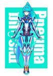 1girl absurdres breasts green_eyes green_hair highres hksicabb large_breasts pneuma_(xenoblade) ponytail spandex thigh-highs xenoblade_chronicles_(series) xenoblade_chronicles_2 